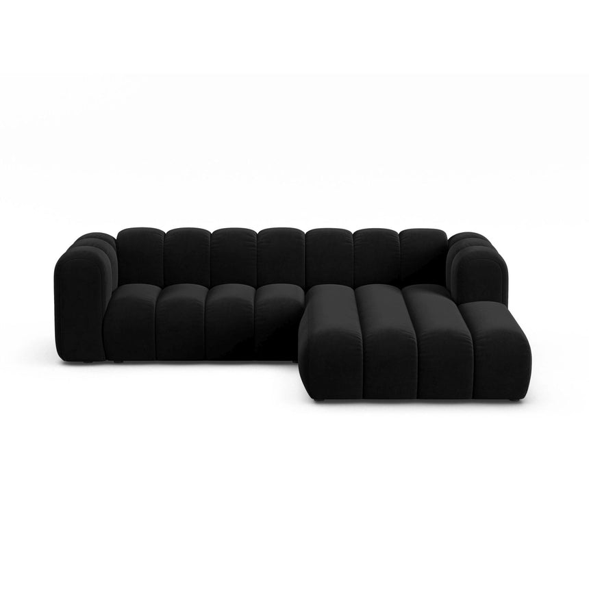 Lupine Modulares 4-Sitzer Ecksofa, Rechte Seite, aus Samt in Schwarz (Salvador 19), 260x177 cm von Micadoni – Bild 1