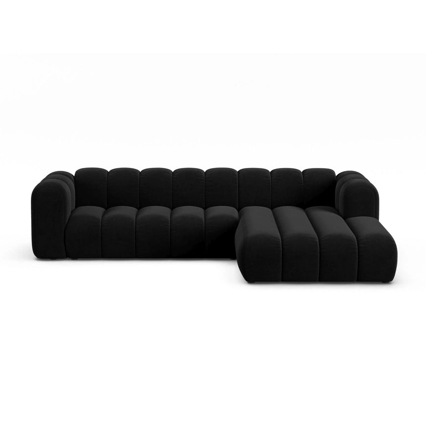 Lupine Modulares 4-Sitzer Ecksofa, Rechte Seite, aus Samt in Schwarz (Salvador 19), 290x177 cm von Micadoni – Bild 1