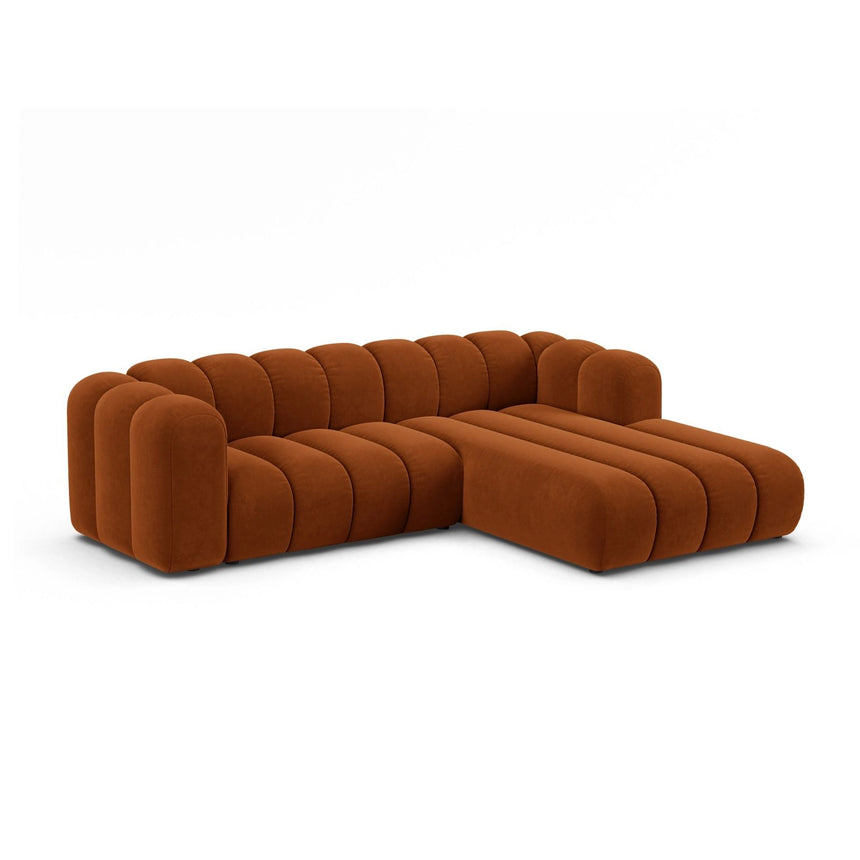 Lupine Modulares 4-Sitzer Ecksofa, Rechte Seite, aus Samt in Terrakotta (Salvador 14), 260x177 cm von Micadoni – Bild 2