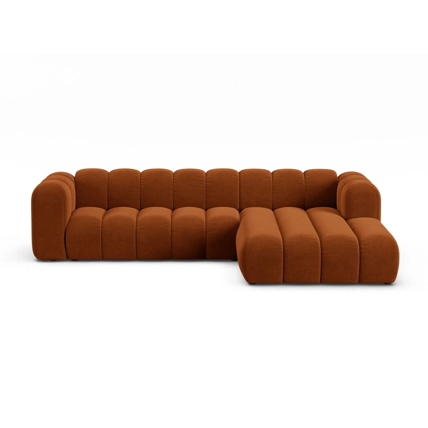 Lupine Modulares 4-Sitzer Ecksofa, Rechte Seite, aus Samt in Terrakotta (Salvador 14), 290x177 cm von Micadoni – Bild 1