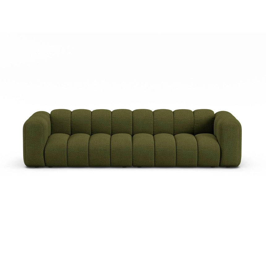 Lupine Modulares 4-Sitzer Sofa aus Boucle in Dunkles olivgrün (Baloo 2090), 290x95x70 cm von Micadoni – Bild 1