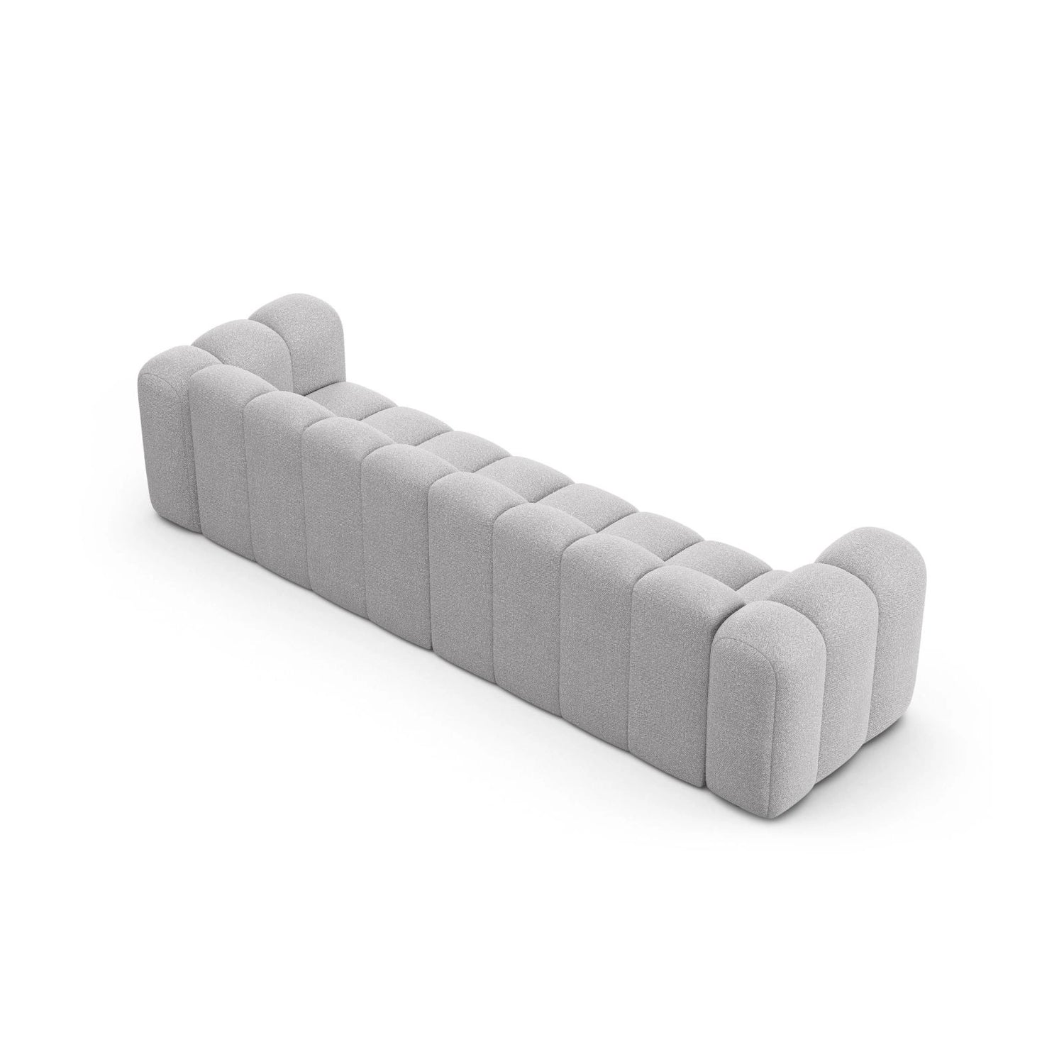 Lupine Modulares 4-Sitzer Sofa aus Boucle in Hellgrau (Baloo 2085), 290x95x70 cm von Micadoni – Bild 4