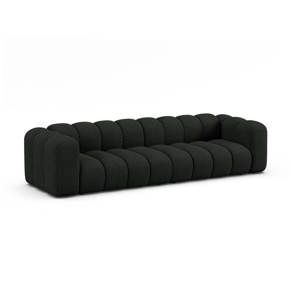 Lupine Modulares 4-Sitzer Sofa aus Boucle in Schwarz (Baloo 2082), 290x95x70 cm von Micadoni – Bild 3
