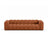 Lupine Modulares 4-Sitzer Sofa aus Chenille in Brick (Eden 10 Terra), 290x95x70 cm von Micadoni – Bild 1