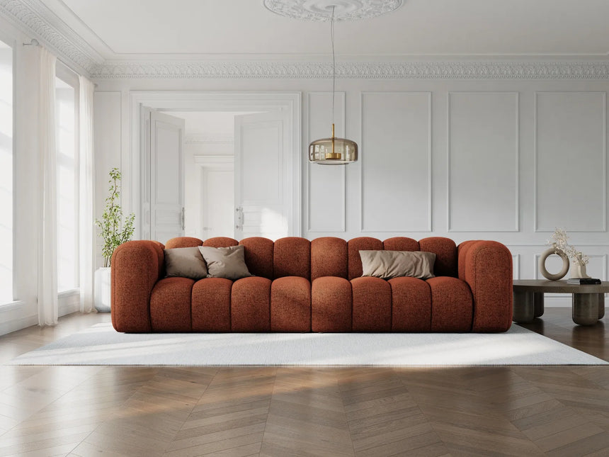 Lupine Modulares 4-Sitzer Sofa aus Chenille in Brick (Eden 10 Terra), 290x95x70 cm von Micadoni – Bild 2