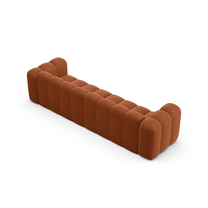 Lupine Modulares 4-Sitzer Sofa aus Chenille in Brick (Eden 10 Terra), 290x95x70 cm von Micadoni – Bild 5