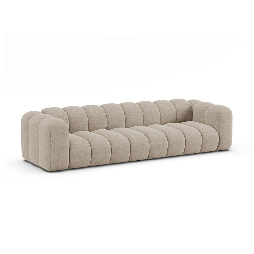 Lupine Modulares 4-Sitzer Sofa aus Chenille in Dunkelbeige (Eden 4 Beige), 290x95x70 cm von Micadoni – Bild 4