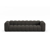 Lupine Modulares 4-Sitzer Sofa aus Chenille in Dunkelgrau (Eden 20 Graphite), 290x95x70 cm von Micadoni – Bild 1