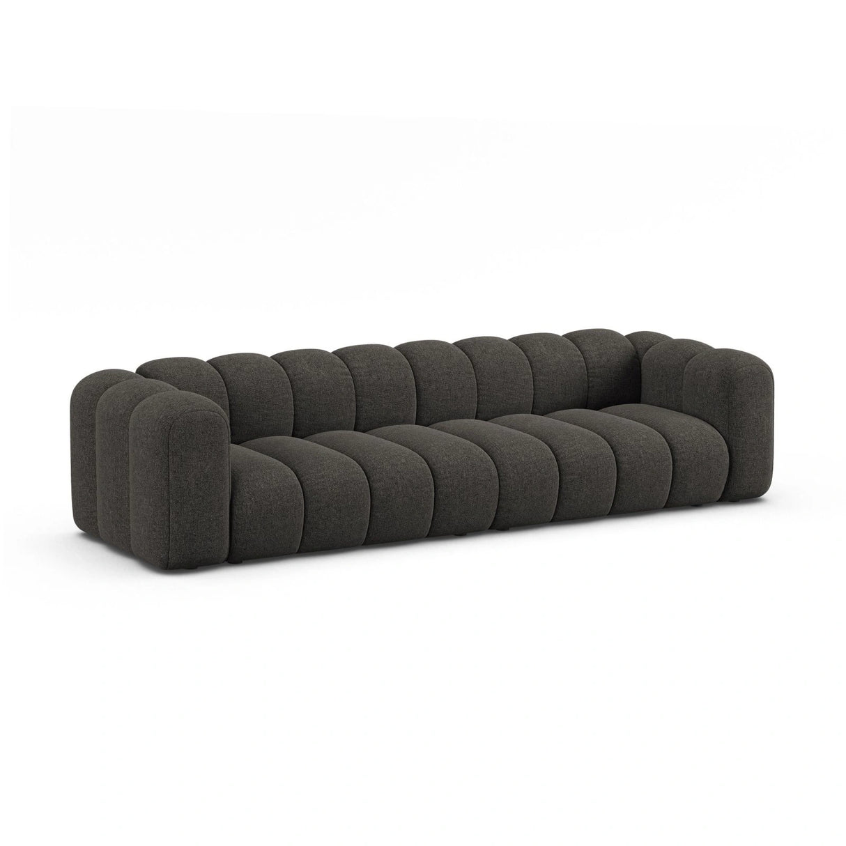 Lupine Modulares 4-Sitzer Sofa aus Chenille in Dunkelgrau (Eden 20 Graphite), 290x95x70 cm von Micadoni – Bild 4