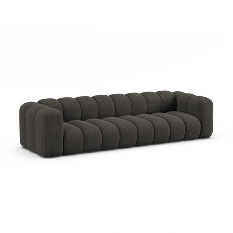 Lupine Modulares 4-Sitzer Sofa aus Chenille in Dunkelgrau (Eden 20 Graphite), 290x95x70 cm von Micadoni – Bild 4