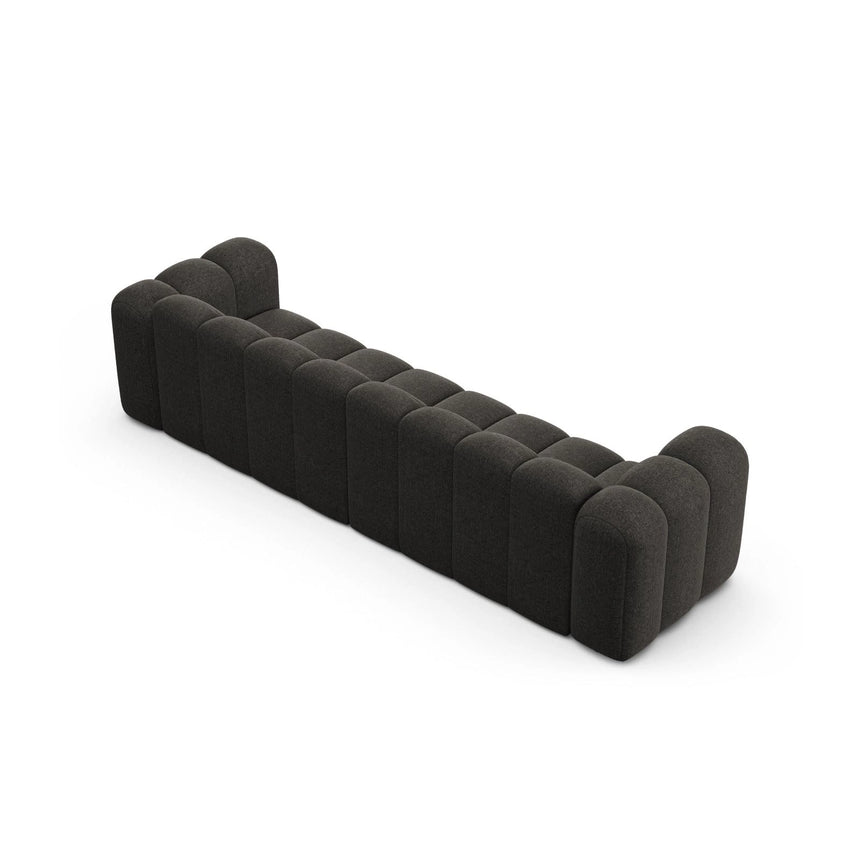 Lupine Modulares 4-Sitzer Sofa aus Chenille in Dunkelgrau (Eden 20 Graphite), 290x95x70 cm von Micadoni – Bild 5