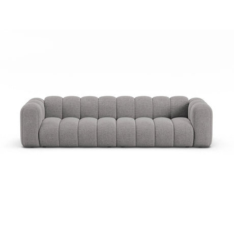 Lupine Modulares 4-Sitzer Sofa aus Chenille in Hellgrau (Eden 18 Grey), 290x95x70 cm von Micadoni – Bild 1