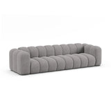 Lupine Modulares 4-Sitzer Sofa aus Chenille in Hellgrau (Eden 18 Grey), 290x95x70 cm von Micadoni – Bild 4