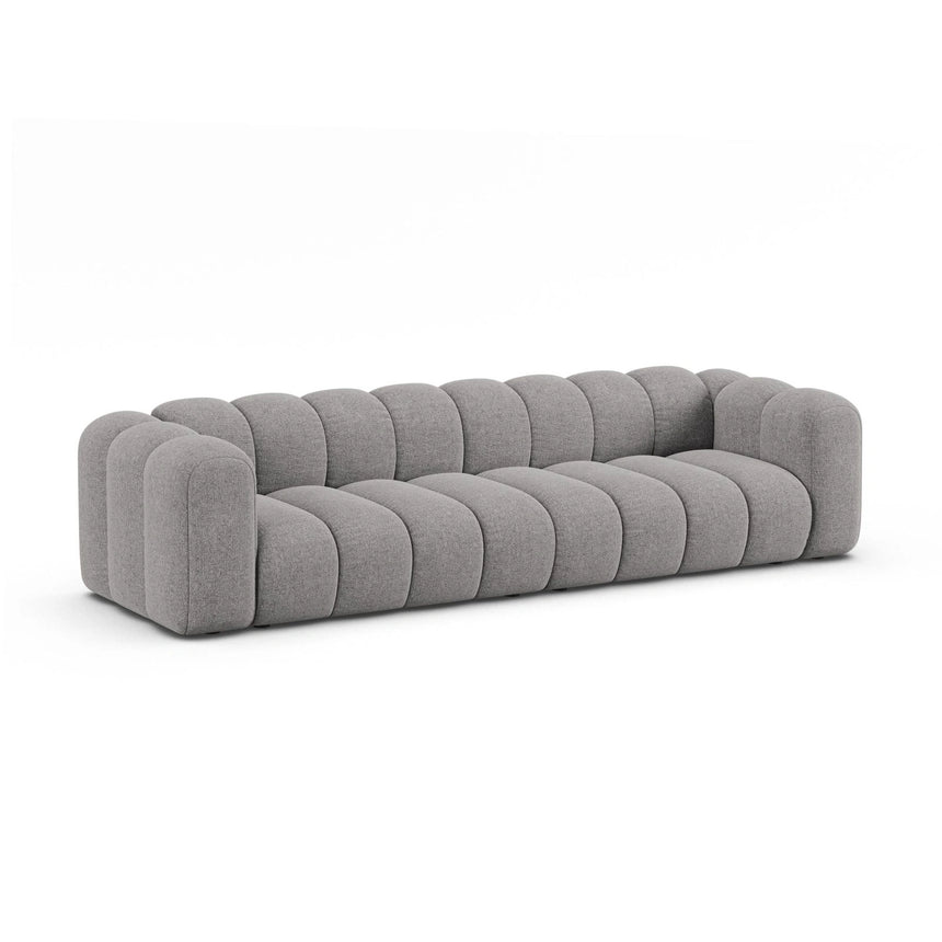 Lupine Modulares 4-Sitzer Sofa aus Chenille in Hellgrau (Eden 18 Grey), 290x95x70 cm von Micadoni – Bild 4