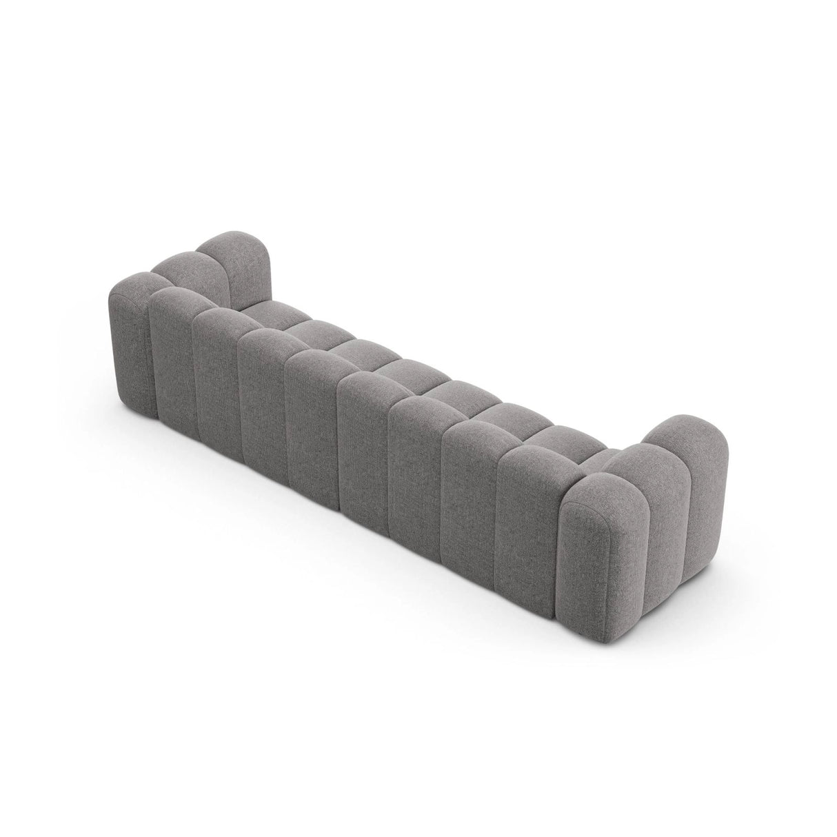 Lupine Modulares 4-Sitzer Sofa aus Chenille in Hellgrau (Eden 18 Grey), 290x95x70 cm von Micadoni – Bild 5