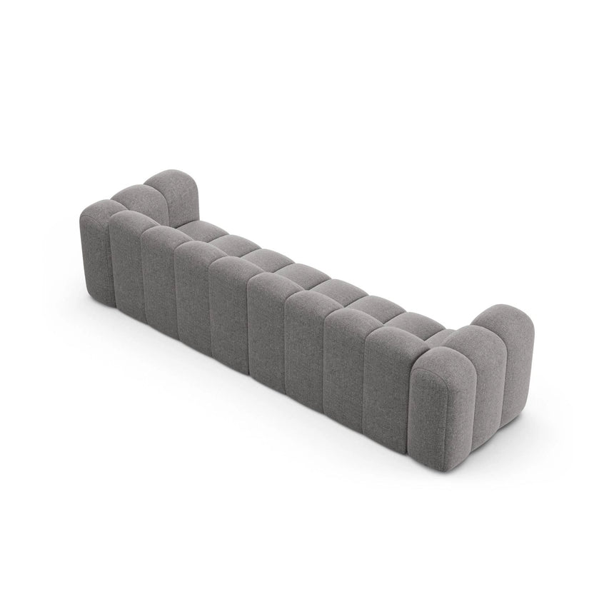 Lupine Modulares 4-Sitzer Sofa aus Chenille in Hellgrau (Eden 18 Grey), 290x95x70 cm von Micadoni – Bild 5