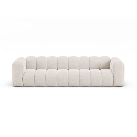 Lupine Modulares 4-Sitzer Sofa aus Chenille in Leichtes Beige (Eden 2 Pearl), 290x95x70 cm von Micadoni – Bild 1