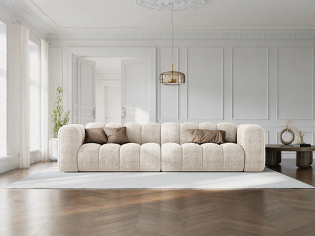Lupine Modulares 4-Sitzer Sofa aus Chenille in Leichtes Beige (Eden 2 Pearl), 290x95x70 cm von Micadoni – Bild 2