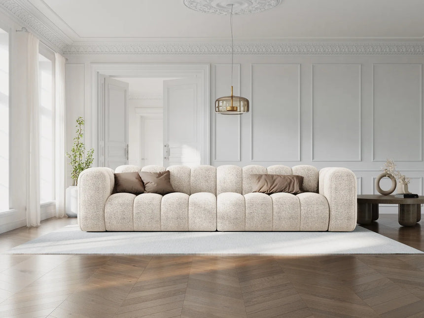 Lupine Modulares 4-Sitzer Sofa aus Chenille in Leichtes Beige (Eden 2 Pearl), 290x95x70 cm von Micadoni – Bild 2