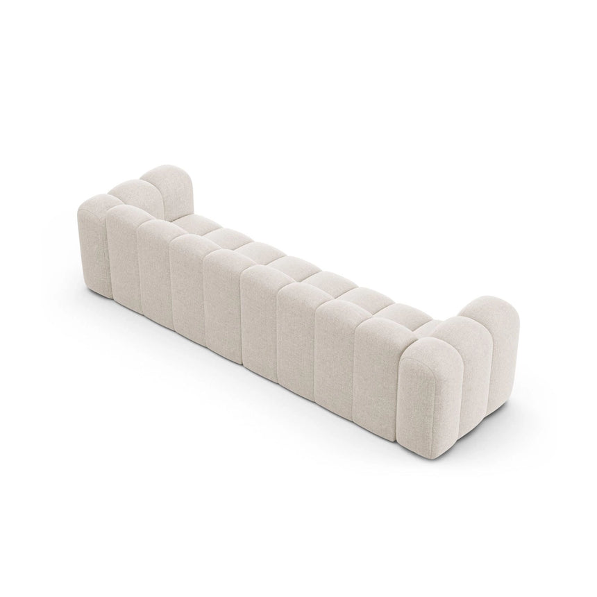 Lupine Modulares 4-Sitzer Sofa aus Chenille in Leichtes Beige (Eden 2 Pearl), 290x95x70 cm von Micadoni – Bild 5