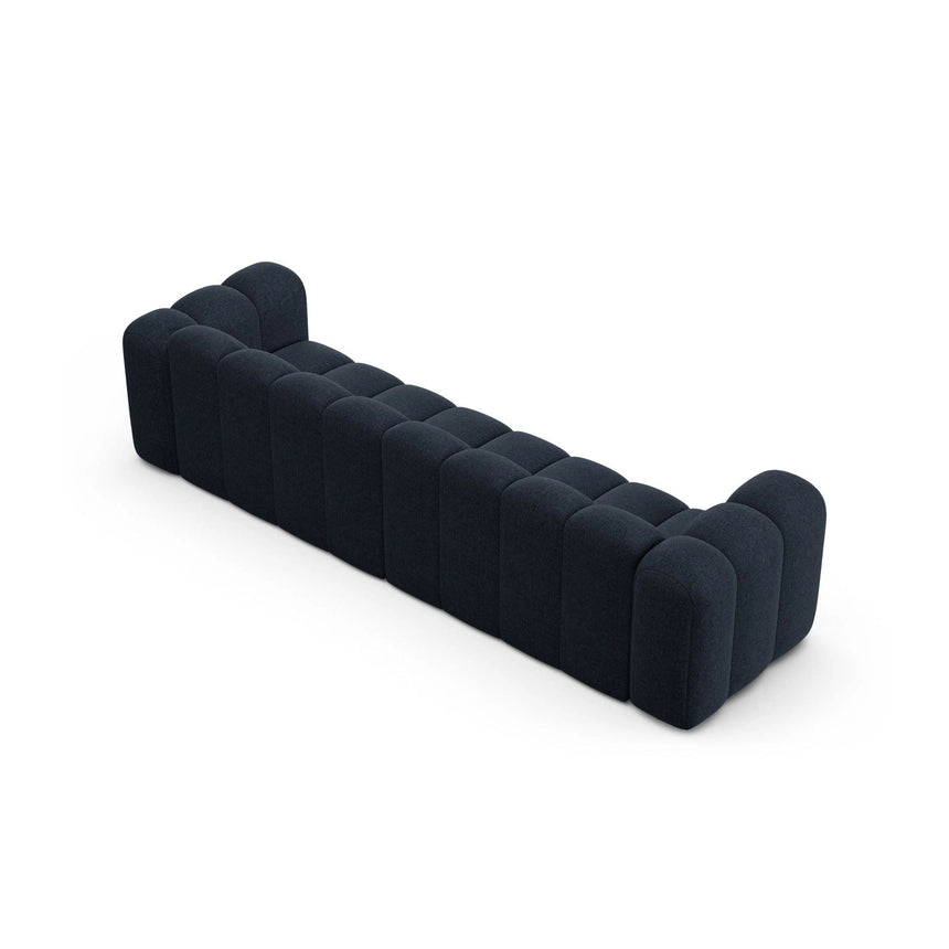 Lupine Modulares 4-Sitzer Sofa aus Chenille in Marineblau (Eden 16 Deep Blue), 290x95x70 cm von Micadoni – Bild 5