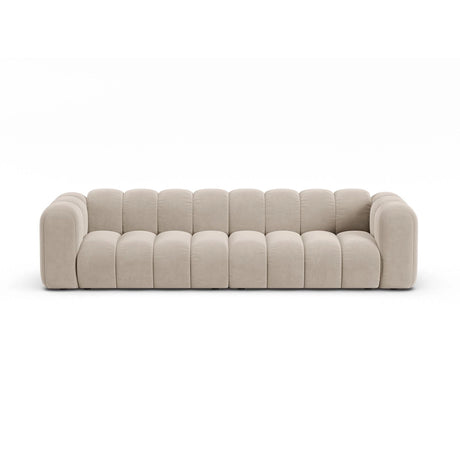 Lupine Modulares 4-Sitzer Sofa aus Samt in Beige (Salvador 1), 290x95x70 cm von Micadoni – Bild 1