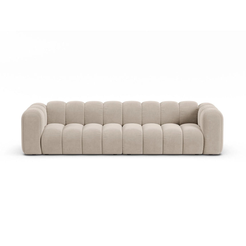 Lupine Modulares 4-Sitzer Sofa aus Samt in Beige (Salvador 1), 290x95x70 cm von Micadoni – Bild 1
