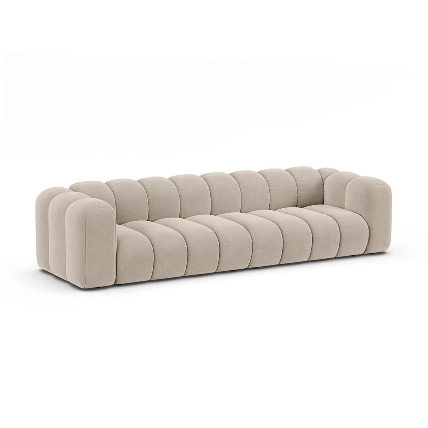 Lupine Modulares 4-Sitzer Sofa aus Samt in Beige (Salvador 1), 290x95x70 cm von Micadoni – Bild 3