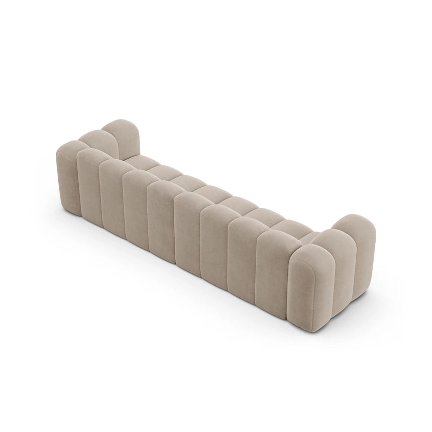 Lupine Modulares 4-Sitzer Sofa aus Samt in Beige (Salvador 1), 290x95x70 cm von Micadoni – Bild 4