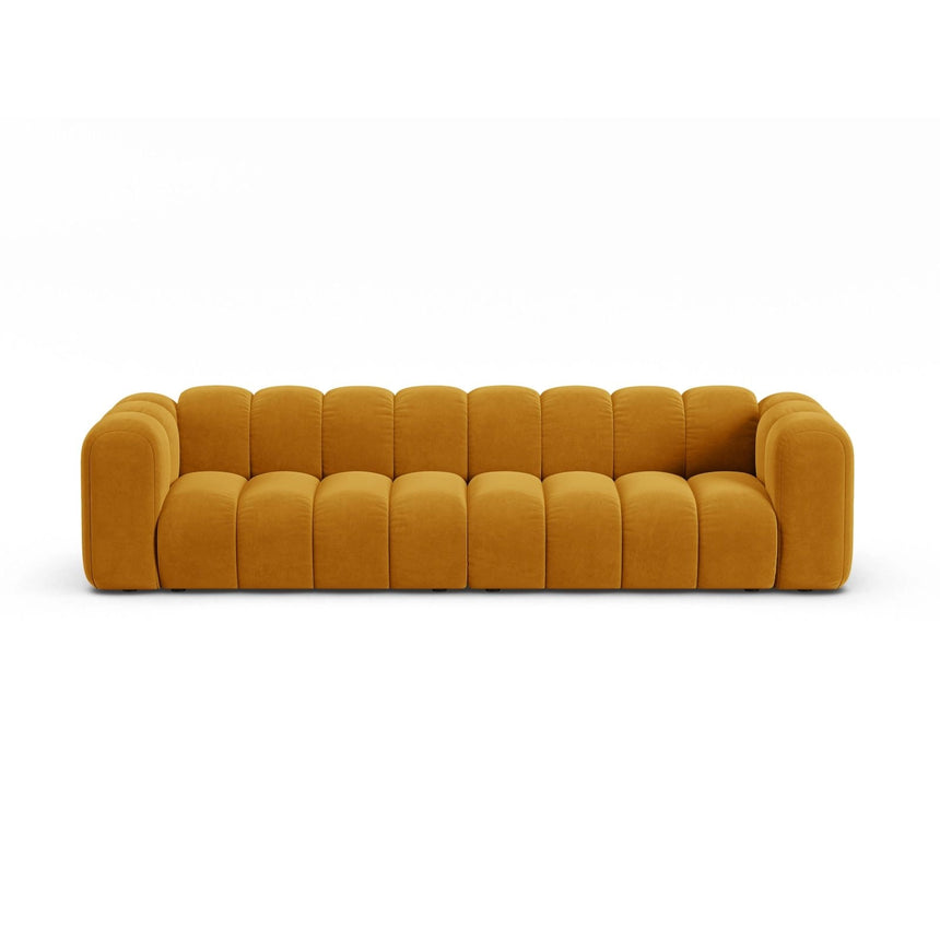 Lupine Modulares 4-Sitzer Sofa aus Samt in Gelb (Salvador 10), 290x95x70 cm von Micadoni – Bild 1
