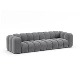 Lupine Modulares 4-Sitzer Sofa aus Samt in Grau (Salvador 17), 290x95x70 cm von Micadoni – Bild 3