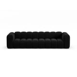 Lupine Modulares 4-Sitzer Sofa aus Samt in Schwarz (Salvador 19), 290x95x70 cm von Micadoni – Bild 1