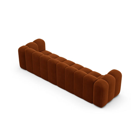 Lupine Modulares 4-Sitzer Sofa aus Samt in Terrakotta (Salvador 14), 290x95x70 cm von Micadoni – Bild 4