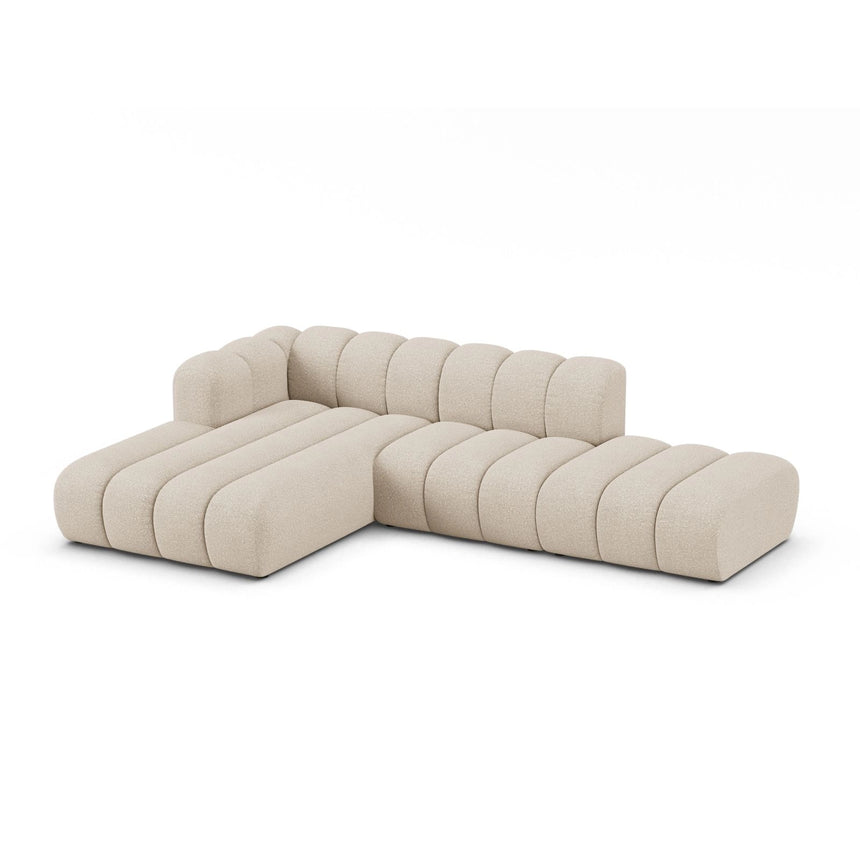 Lupine Modulares 5-Sitzer Ecksofa, Linke Seite, aus Boucle in Beige (Baloo 2074), 299x177 cm von Micadoni – Bild 3