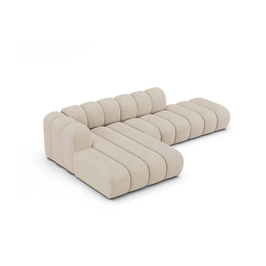 Lupine Modulares 5-Sitzer Ecksofa, Linke Seite, aus Boucle in Beige (Baloo 2074), 299x177 cm von Micadoni – Bild 4