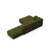 Lupine Modulares 5-Sitzer Ecksofa, Linke Seite, aus Boucle in Dunkles olivgrün (Baloo 2090), 299x177 cm von Micadoni – Bild 5