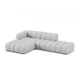 Lupine Modulares 5-Sitzer Ecksofa, Linke Seite, aus Boucle in Hellgrau (Baloo 2085), 299x177 cm von Micadoni – Bild 3