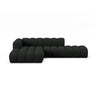 Lupine Modulares 5-Sitzer Ecksofa, Linke Seite, aus Boucle in Schwarz (Baloo 2082), 299x177 cm von Micadoni – Bild 1