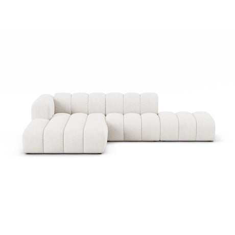 Lupine Modulares 5-Sitzer Ecksofa, Linke Seite, aus Boucle in Weiß (Baloo 2073), 299x177 cm von Micadoni – Bild 1