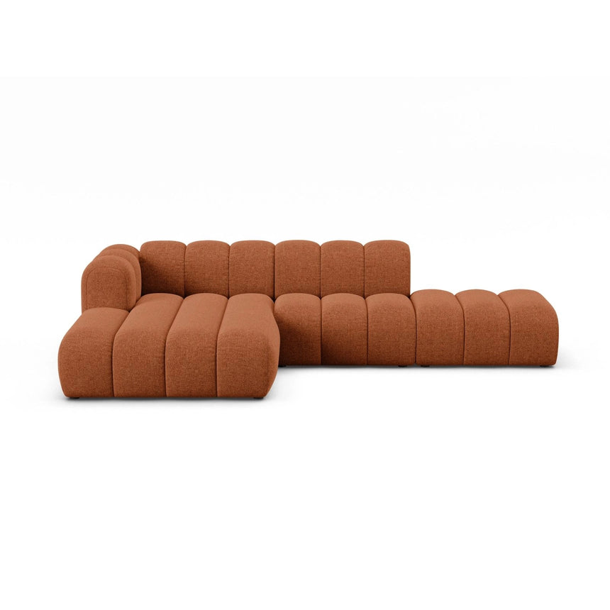 Lupine Modulares 5-Sitzer Ecksofa, Linke Seite, aus Chenille in Brick (Eden 10 Terra), 299x177 cm von Micadoni – Bild 1
