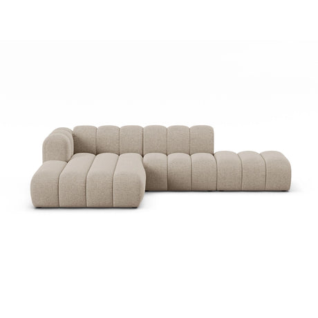 Lupine Modulares 5-Sitzer Ecksofa, Linke Seite, aus Chenille in Dunkelbeige (Eden 4 Beige), 299x177 cm von Micadoni – Bild 1