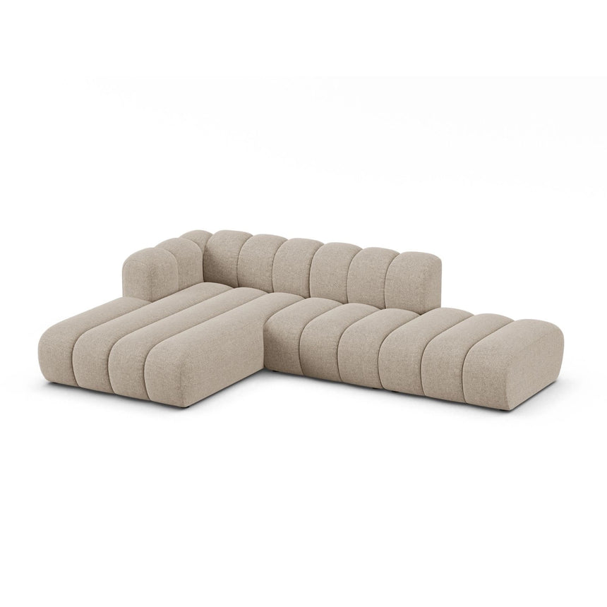 Lupine Modulares 5-Sitzer Ecksofa, Linke Seite, aus Chenille in Dunkelbeige (Eden 4 Beige), 299x177 cm von Micadoni – Bild 4