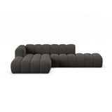 Lupine Modulares 5-Sitzer Ecksofa, Linke Seite, aus Chenille in Dunkelgrau (Eden 20 Graphite), 299x177 cm von Micadoni – Bild 1