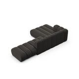 Lupine Modulares 5-Sitzer Ecksofa, Linke Seite, aus Chenille in Dunkelgrau (Eden 20 Graphite), 299x177 cm von Micadoni – Bild 6
