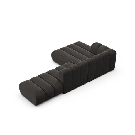 Lupine Modulares 5-Sitzer Ecksofa, Linke Seite, aus Chenille in Dunkelgrau (Eden 20 Graphite), 299x177 cm von Micadoni – Bild 6