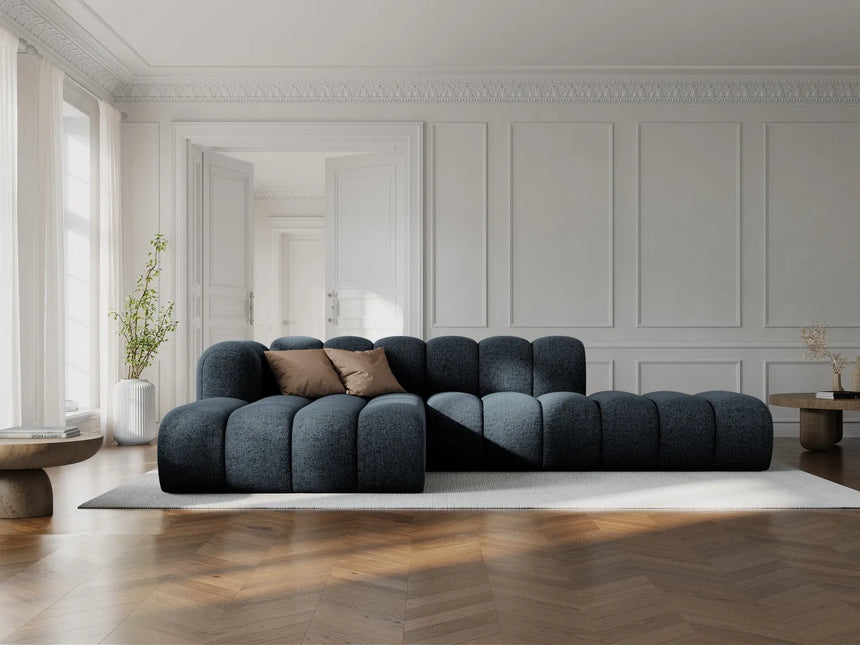 Lupine Modulares 5-Sitzer Ecksofa, Linke Seite, aus Chenille in Grün (Eden 12 Olive), 299x177 cm von Micadoni – Bild 2