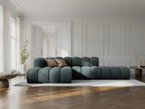 Lupine Modulares 5-Sitzer Ecksofa, Linke Seite, aus Chenille in Hellgrau (Eden 18 Grey), 299x177 cm von Micadoni – Bild 2