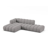 Lupine Modulares 5-Sitzer Ecksofa, Linke Seite, aus Chenille in Hellgrau (Eden 18 Grey), 299x177 cm von Micadoni – Bild 4