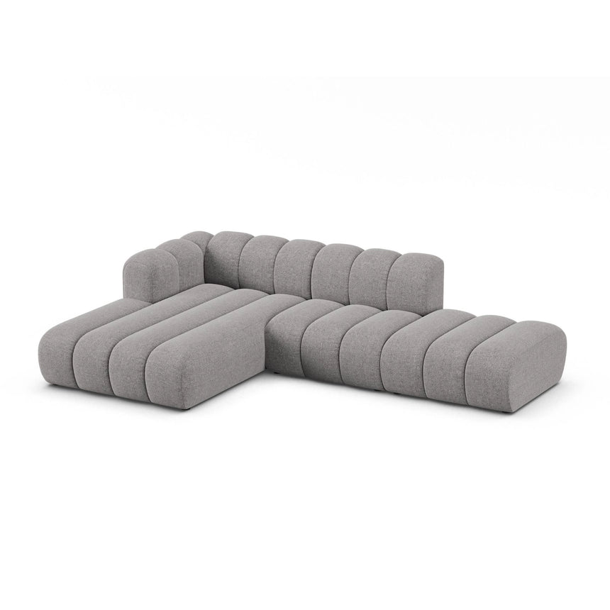 Lupine Modulares 5-Sitzer Ecksofa, Linke Seite, aus Chenille in Hellgrau (Eden 18 Grey), 299x177 cm von Micadoni – Bild 4