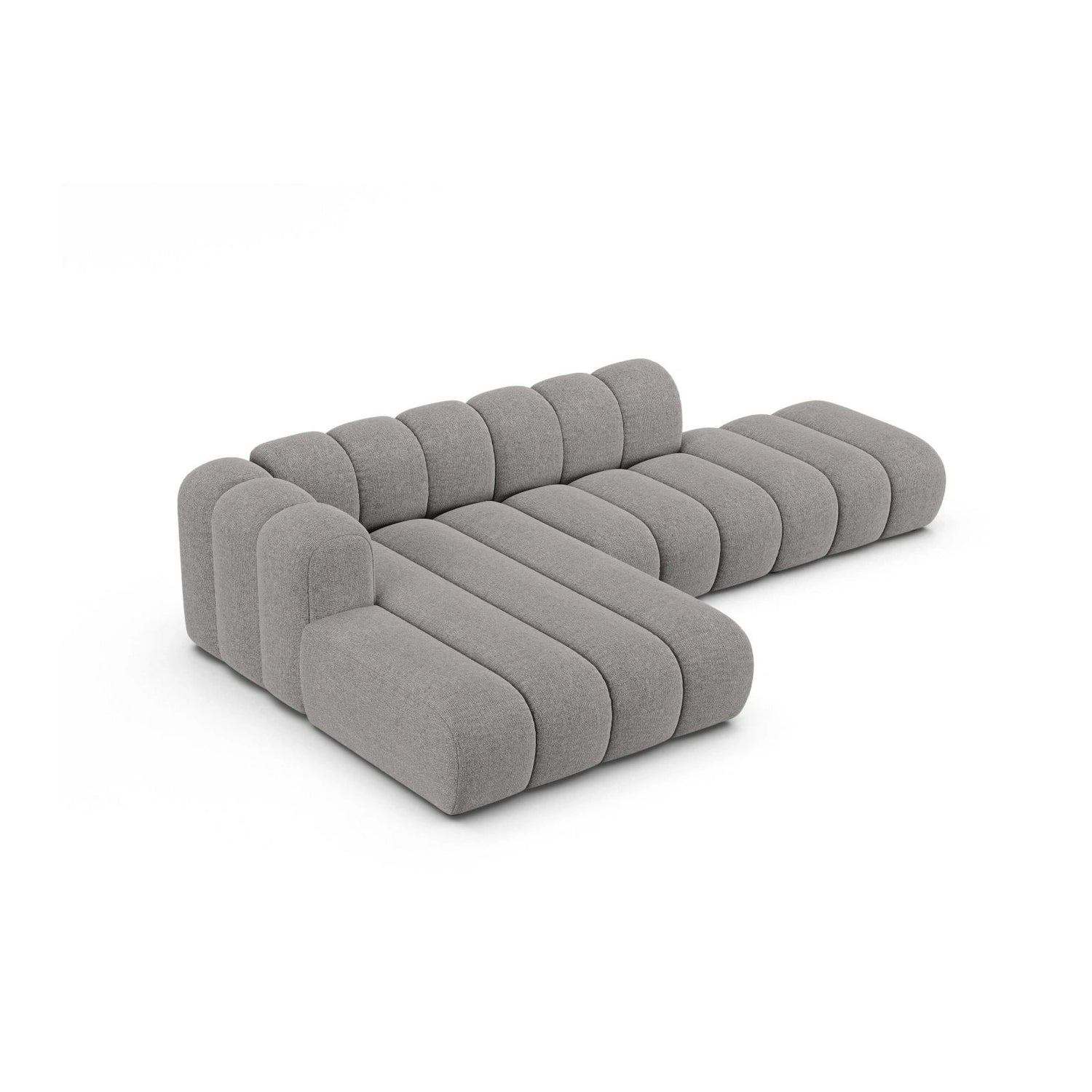 Lupine Modulares 5-Sitzer Ecksofa, Linke Seite, aus Chenille in Hellgrau (Eden 18 Grey), 299x177 cm von Micadoni – Bild 5